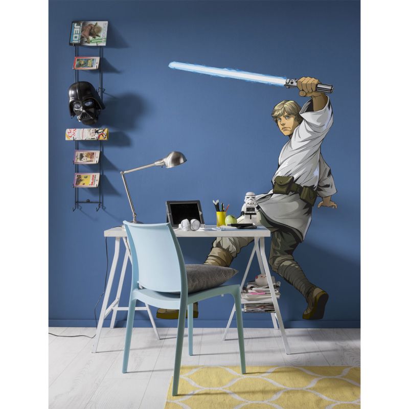 Komar  Selbstklebende Vlies Wandtattoo Star Wars XXL Luke Skywalker 127x200 cm