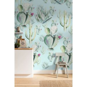 Komar Vlies Fototapete Cactus Blue 200×250 cm Komar Vlies Fototapete Cactus Blue 200×250 cm
