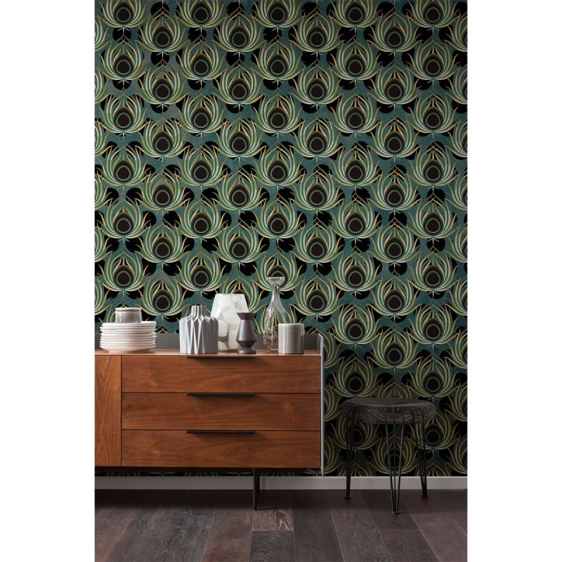 Komar  Vlies Fototapete Paon Vert 200x280 cm