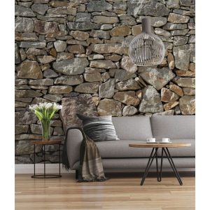 Komar Vlies Fototapete Stone Wall 300×250 cm Komar Vlies Fototapete Stone Wall 300×250 cm
