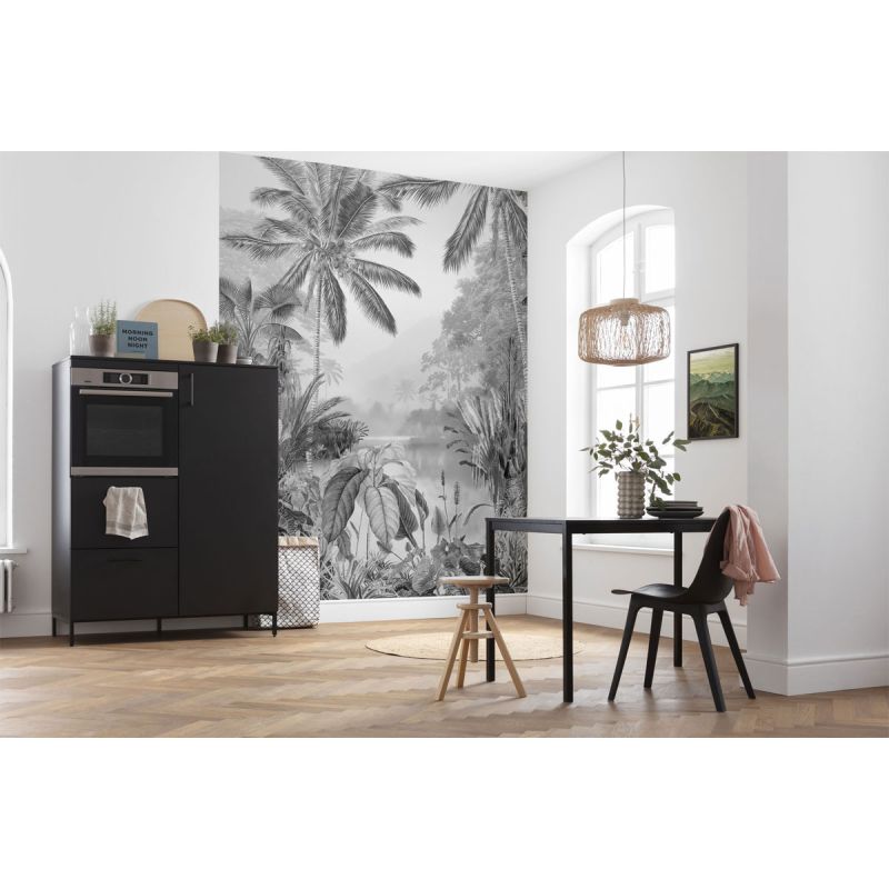 Komar  Vlies Fototapete Lac Tropical Black & White 200x270 cm