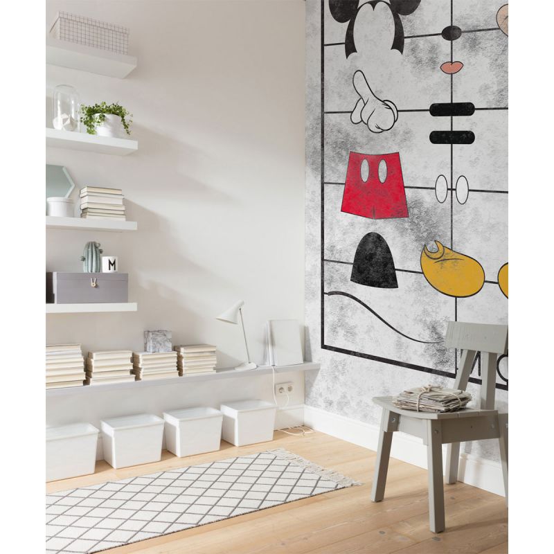 Komar  Vlies Fototapete Mickey Kit 200x280 cm