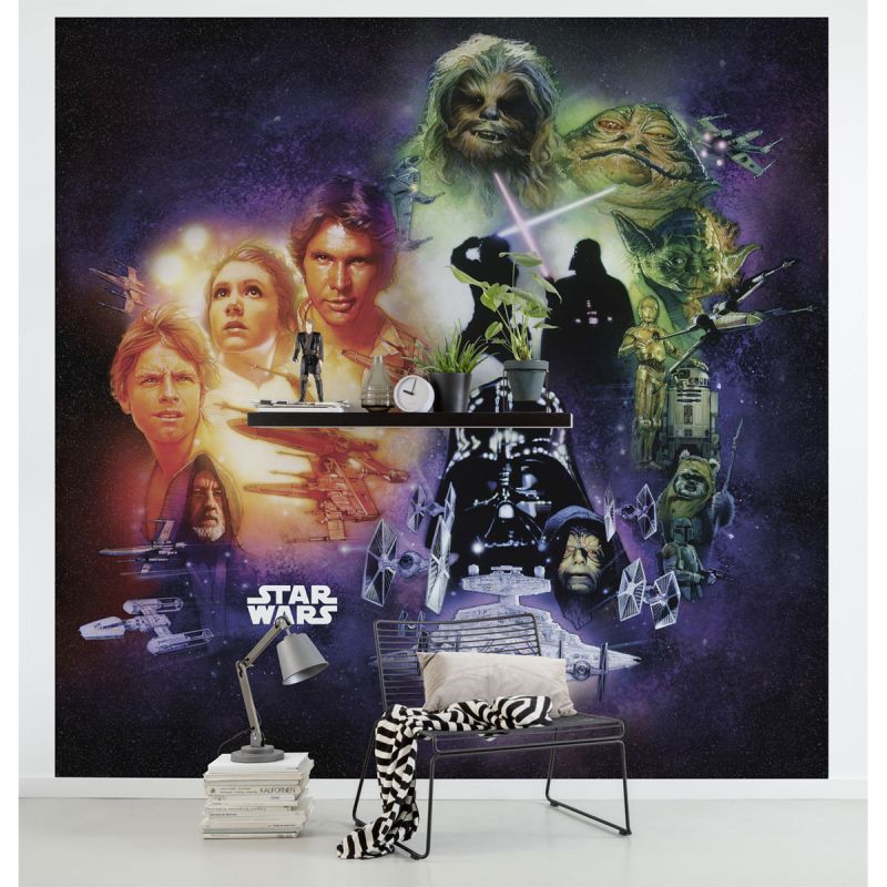 Komar  Vlies Fototapete Star Wars Classic Poster Collage 250x250 cm
