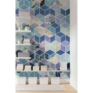 Komar Vlies Fototapete Geometric Blue 200×250 cm Komar Vlies Fototapete Geometric Blue 200×250 cm