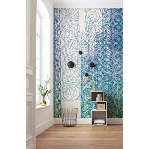 Komar Vlies Fototapete Art Nouveau Bleu 250×280 cm Komar Vlies Fototapete Art Nouveau Bleu 250×280 cm