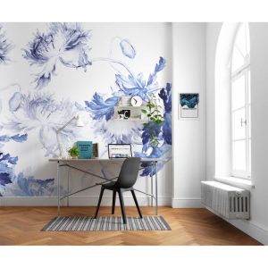 Komar Vlies Fototapete Blue Silhouettes 350×250 cm Komar Vlies Fototapete Blue Silhouettes 350×250 cm