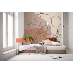 Komar Vlies Fototapete Mickey Line Drawing 250×280 cm Komar Vlies Fototapete Mickey Line Drawing 250×280 cm