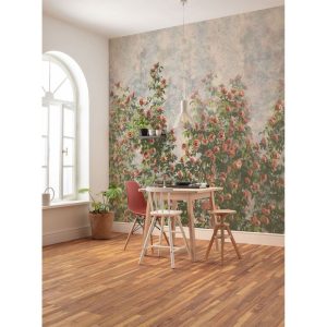 Komar Vlies Fototapete Wall Roses 300×250 cm Komar Vlies Fototapete Wall Roses 300×250 cm