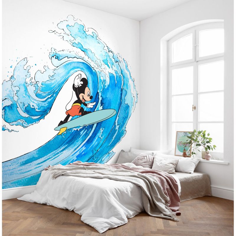 Komar  Vlies Fototapete Mickey Surfing 300x280 cm