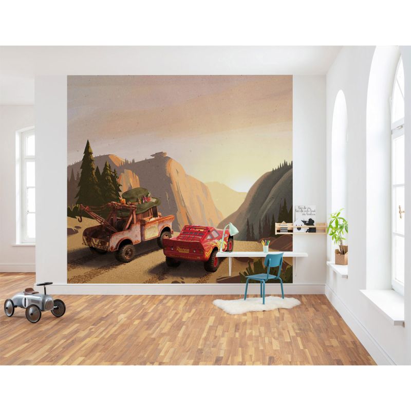 Komar  Vlies Fototapete Cars Sundown 300x280 cm