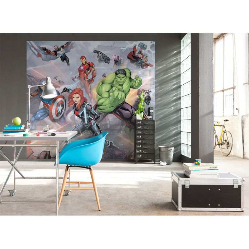 Komar  Vlies Fototapete Avengers Street Revenge 300x280 cm