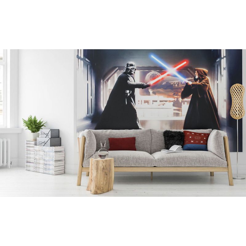 Komar  Vlies Fototapete Star Wars Vader vs. Kenobi 300x200 cm