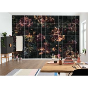 Komar Vlies Fototapete Tiles Flowers 400×280 cm Komar Vlies Fototapete Tiles Flowers 400×280 cm