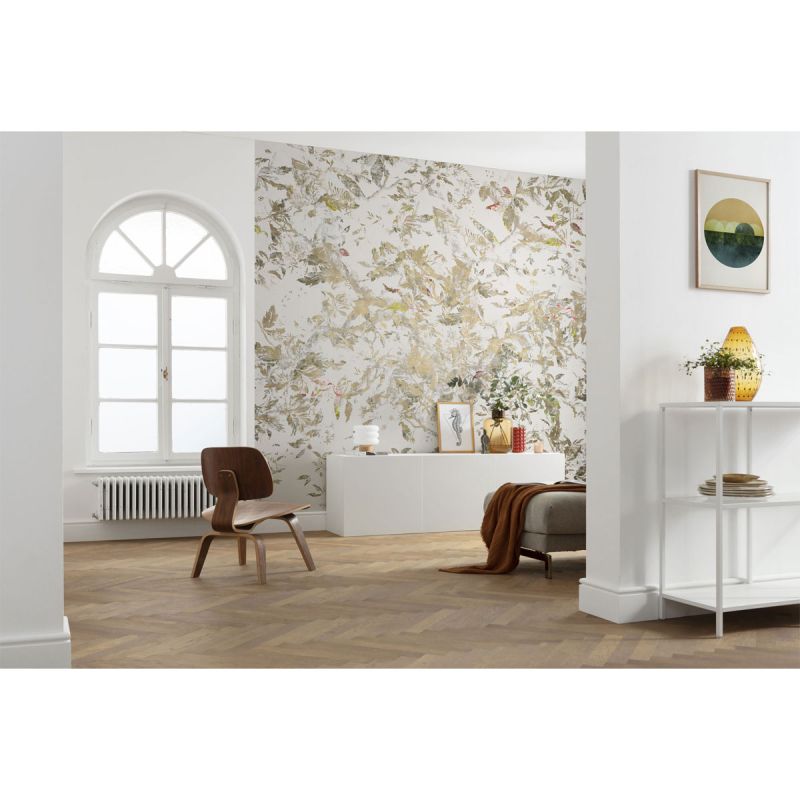 Komar  Vlies Fototapete Golden Feathers 300x280 cm