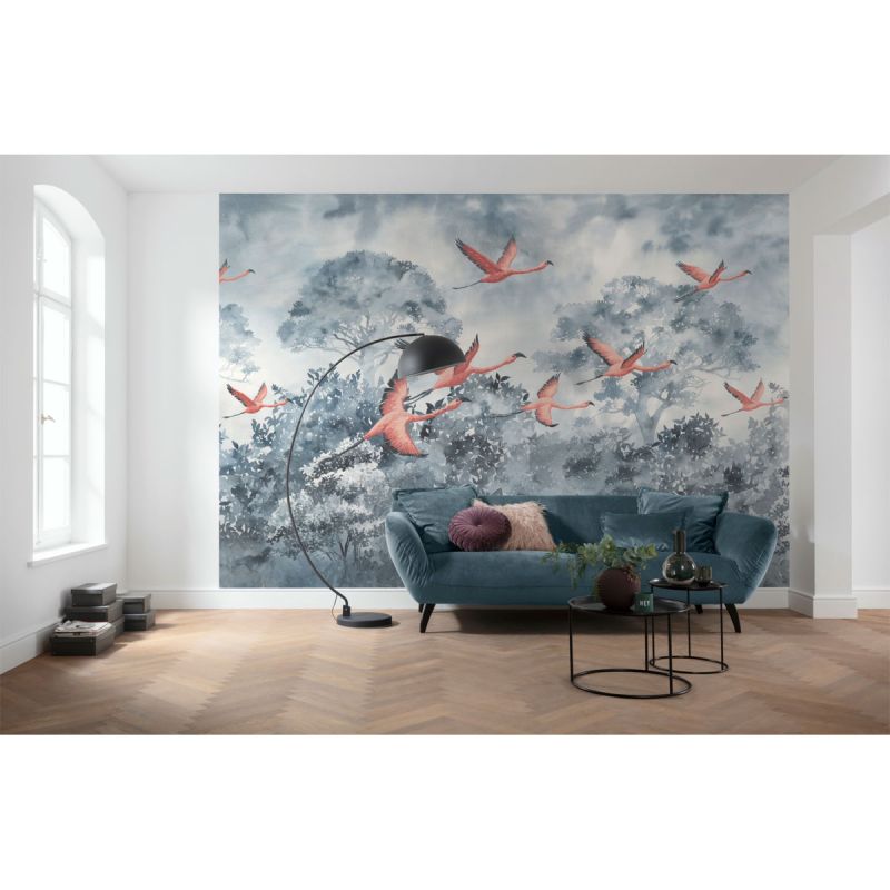 Komar  Vlies Fototapete Flamingos in the Sky 400x280 cm