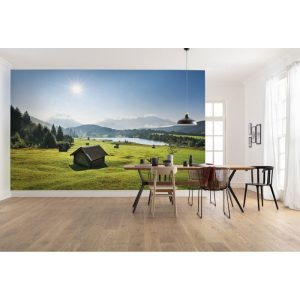 Komar Vlies Fototapete Bergwiese vor Karwendel 450×280 cm Komar Vlies Fototapete Bergwiese vor Karwendel 450×280 cm