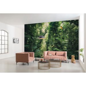 Komar Vlies Fototapete Green Leaves 450×280 cm Komar Vlies Fototapete Green Leaves 450×280 cm