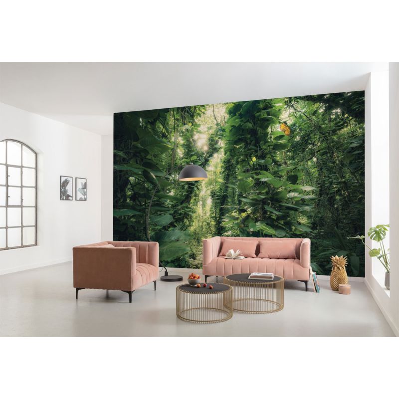 Komar  Vlies Fototapete Green Leaves 450x280 cm