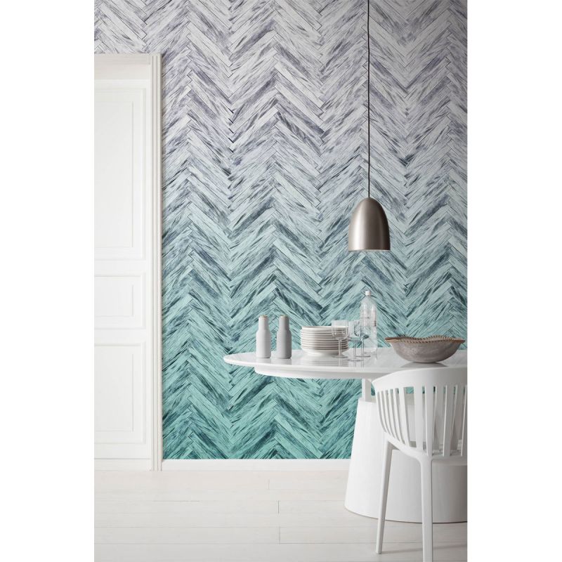 Komar  Vlies Fototapete Herringbone Mint 400x250 cm
