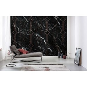 Komar Vlies Fototapete Marble Black 400×250 cm Komar Vlies Fototapete Marble Black 400×250 cm