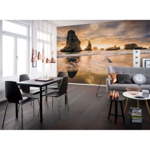 Komar Vlies Fototapete Golden Stacks 400×250 cm Komar Vlies Fototapete Golden Stacks 400×250 cm