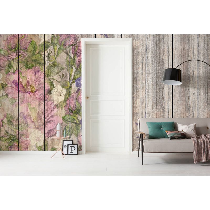 Komar  Vlies Fototapete Vintage Rose 500x250 cm