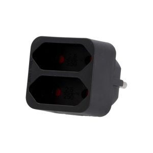 Unitec Euro-Adapter 2-fach schwarz Unitec Euro-Adapter 2-fach schwarz