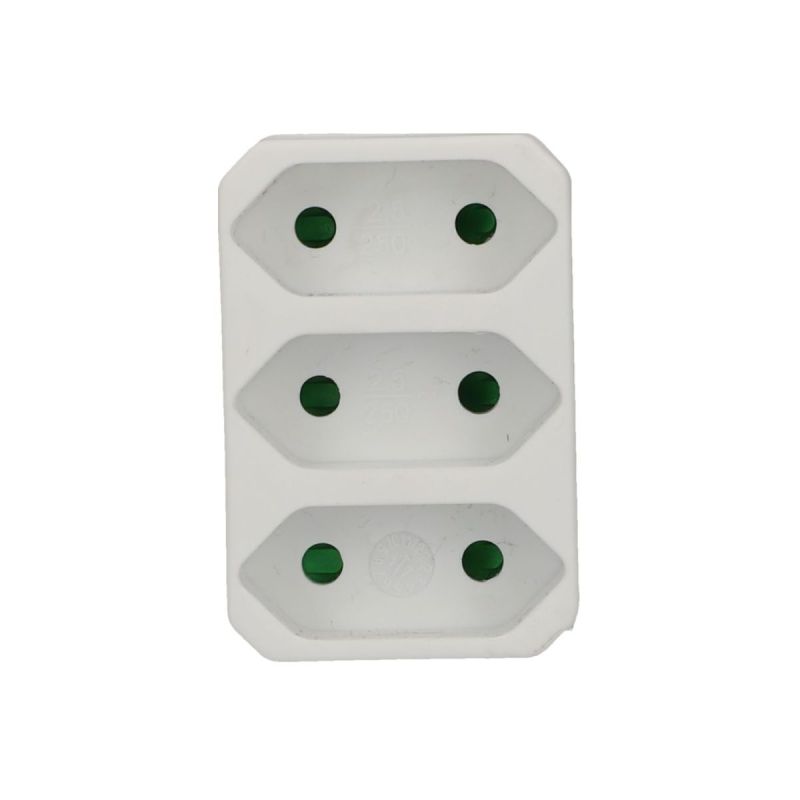 Unitec Euro-Adapter 3-fach weiß