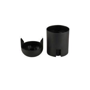 Unitec Lampen-Fassung E27, Glattmantel schwarz Unitec Lampen-Fassung E27, Glattmantel schwarz