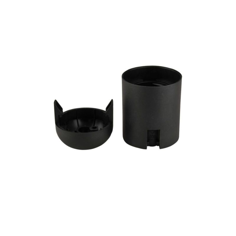 Unitec Lampen-Fassung E27, Glattmantel schwarz