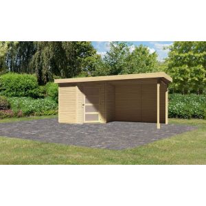 Karibu BBH Schwandorf 2 Set mit Anbau naturbelassen Karibu BBH Schwandorf 2 Set mit Anbau naturbelassen
