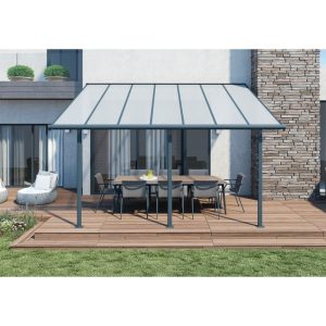 Palram Canopia Sierra Alu Terrassenüberdachung Polycarbonat 3×4,25 m grau Palram Canopia Sierra Alu Terrassenüberdachung Polycarbonat 3×4,25 m grau