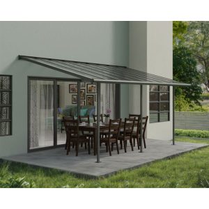 Palram Canopia Sierra Alu Terrassenüberdachung Polycarbonat 3×5,5 m grau Palram Canopia Sierra Alu Terrassenüberdachung Polycarbonat 3×5,5 m grau