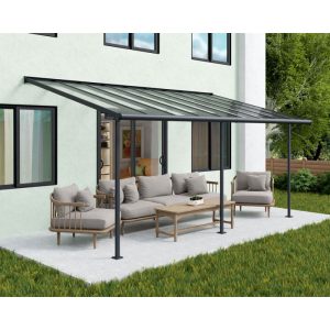 Palram Canopia Sierra Alu Terrassenüberdachung Polycarbonat 3×6 m grau Palram Canopia Sierra Alu Terrassenüberdachung Polycarbonat 3×6 m grau