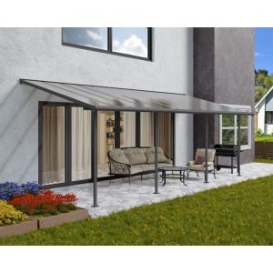 Palram Canopia Sierra Alu Terrassenüberdachung Polycarbonat 3×7,5 m grau Palram Canopia Sierra Alu Terrassenüberdachung Polycarbonat 3×7,5 m grau