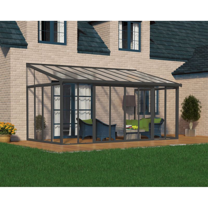 Palram Canopia SanRemo Alu Wintergarten Polycarbonat 3x5,6 m grau