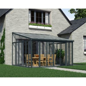 Palram Canopia SanRemo Alu Wintergarten Polycarbonat 4×4,4 m grau Palram Canopia SanRemo Alu Wintergarten Polycarbonat 4×4,4 m grau