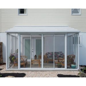 Palram Canopia SanRemo Alu Wintergarten Polycarbonat 4×4,4 m weiß Palram Canopia SanRemo Alu Wintergarten Polycarbonat 4×4,4 m weiß