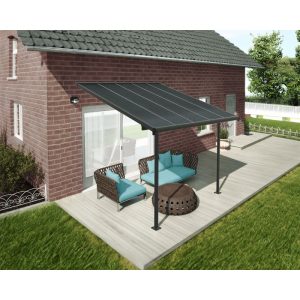 Palram Canopia Capri Alu Terrassenüberdachung Polycarbonat 3×3 m grau Palram Canopia Capri Alu Terrassenüberdachung Polycarbonat 3×3 m grau