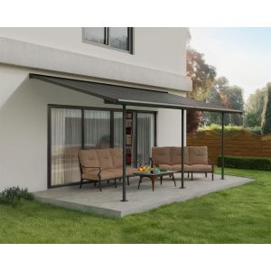 Palram Canopia Capri Alu Terrassenüberdachung Polycarbonat 3×6,2 m grau Palram Canopia Capri Alu Terrassenüberdachung Polycarbonat 3×6,2 m grau