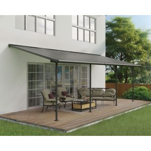 Palram Canopia Capri Alu Terrassenüberdachung Polycarbonat 3×7,4 m grau Palram Canopia Capri Alu Terrassenüberdachung Polycarbonat 3×7,4 m grau