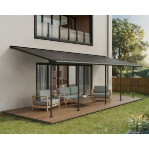 Palram Canopia Capri Alu Terrassenüberdachung Polycarbonat 3×8,6 m grau Palram Canopia Capri Alu Terrassenüberdachung Polycarbonat 3×8,6 m grau
