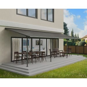 Palram Canopia Capri Alu Terrassenüberdachung Polycarbonat 3×9,2 m grau Palram Canopia Capri Alu Terrassenüberdachung Polycarbonat 3×9,2 m grau