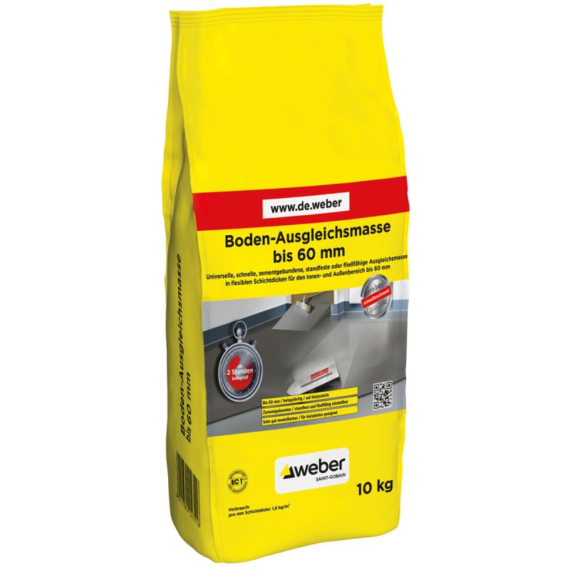 Weber Bodenausgleichsmasse bis 60 mm 10 kg