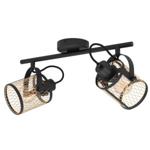 Eglo LED Spot Dellow 2-flammig schwarz/messing Eglo LED Spot Dellow 2-flammig schwarz/messing