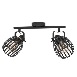 Eglo LED Spot Girona 2-flammig schwarz/messing Eglo LED Spot Girona 2-flammig schwarz/messing