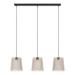 Eglo LED Pendelleuchte Fattoria 3-flammig schwarz/braun/weiß Eglo LED Pendelleuchte Fattoria 3-flammig schwarz/braun/weiß