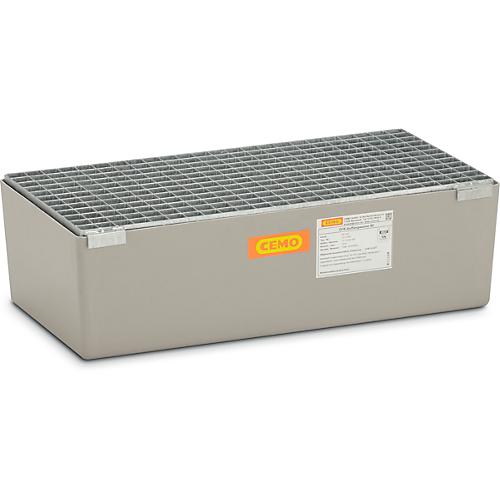 139227 - GFK-Auffangwanne 65 CEMO, 65 l Auffangvolumen, B 820 x T 410 x H 230 mm, mit Gitterrost