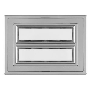 REV Ritter Klingeltaster Aufputz Kunststoff 2-fach mit Namensschild beleuchtbar silber REV Ritter Klingeltaster Aufputz Kunststoff 2-fach mit Namensschild beleuchtbar silber