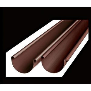 Marley Dachrinne RG 100 Kunststoff halbrund 2m braun Marley Dachrinne RG 100 Kunststoff halbrund 2m braun